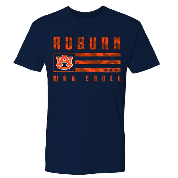 Men's Navy Auburn Tigers Banner Flag T-Shirt