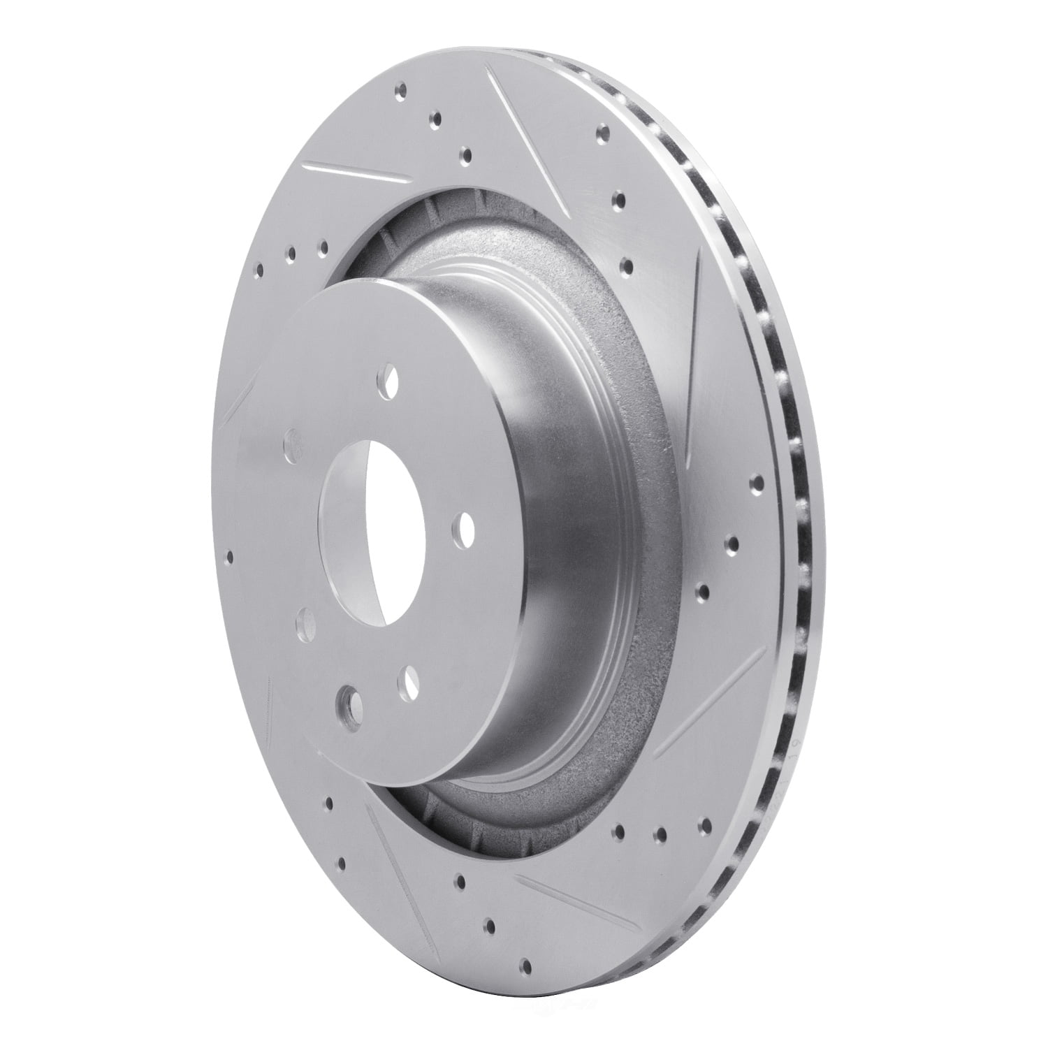 Dynamic Friction Company 631-68013R DFC Brake Rotor - Drilled And Slotted - Silver