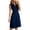 Navy, variant on Women's Sleeveless Dresses Hidden-Zip Cross-Pleated Waist-Cinched Dress Summer Casual Loose A-Line Dress
