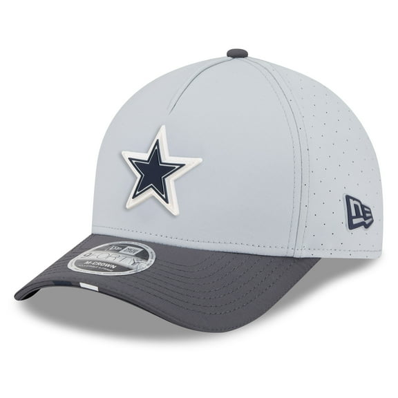Men's New Era  Gray/Graphite Dallas Cowboys 2025 NFL Training Camp A-Frame 9FORTY Adjustable Hat