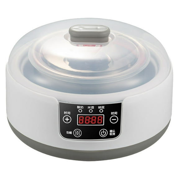 Auto Yogurt Maker Stainless Steel Liner Electric Yogurt Machine Constant Temperature Fermentation Probiotic Yogurt Maker Intelligent Electric Yogurt Creator Suitable for Home, 1Pc(White1,8x8x7.6")