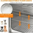 thumbnail image 4 of EastVita Dog Grooming Tub, Stainless Steel Dog Wash Station with Foldable Ramp, Storage Drawer, Floor Grate & Faucet/Dog Bathtub, 4 of 7