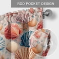 thumbnail image 5 of Summer Beach Valances for Windows Colorful Seashell Vintage Coastal Rod Pocket Curtain Valance Window Treatment Short Curtains for Kitchen Living Room, 60"x14", 5 of 9