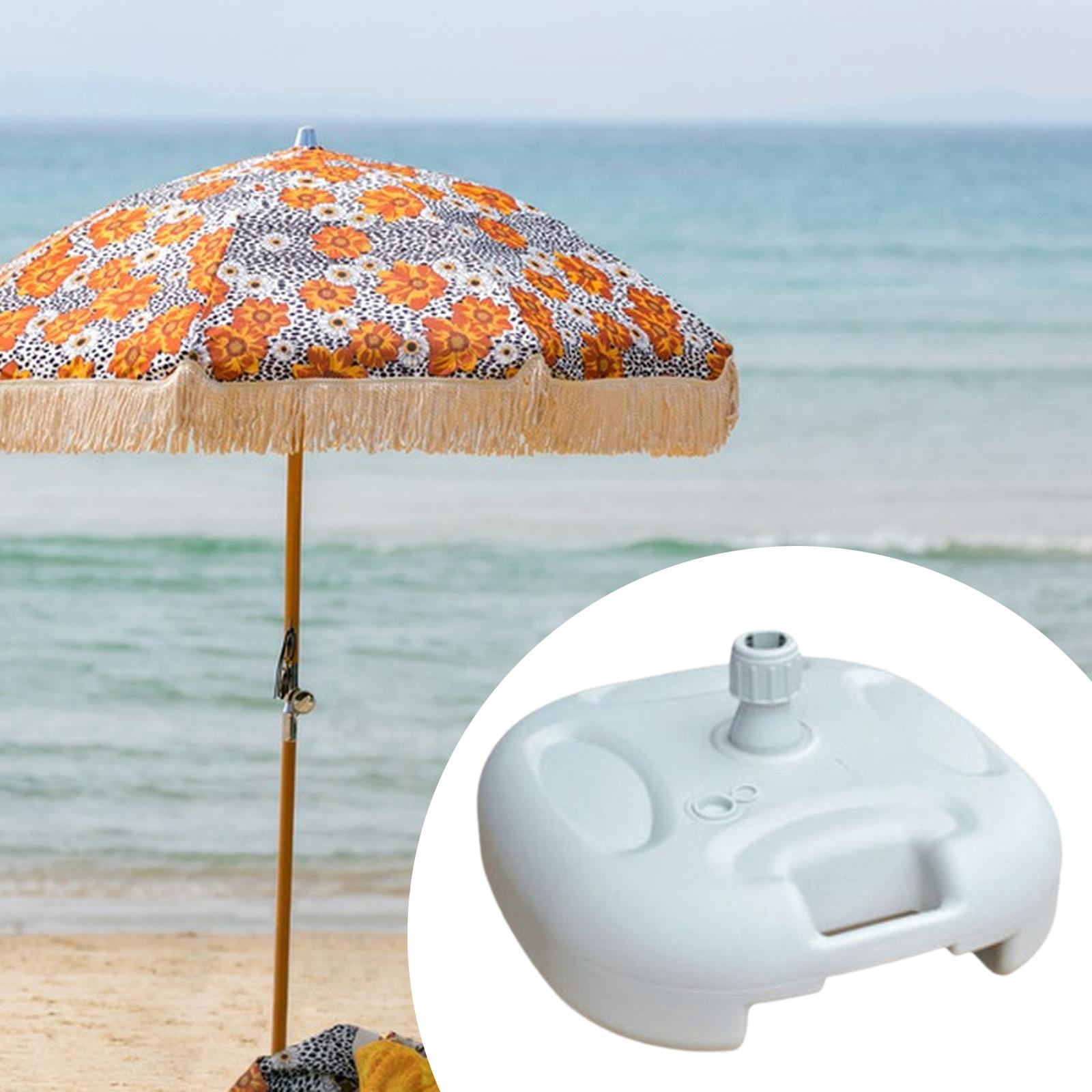 figatia Garden Umbrella Stand Balloon Arch Base Water/Sand Filled Equipment Support Parasol Holder for Swimming Pool Backyard Outdoor White