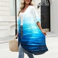 thumbnail image 4 of Xdegoge Kimono Cardigans For Women Open Front Half Sleeve Boho Tropical Print Cover Up Sheer Chiffon Duster Lightweight Summer Casual Daily Outerwear, 4 of 8