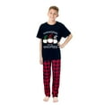 thumbnail image 5 of Ihaphap Family Christmas Matching Pajamas Hanging With My Gnomies Black Short Top and Red Plaids Family Matching Pajamas Set, L-Men, 5 of 6