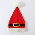 thumbnail image 3 of Sofullue Knitted Santa Hat Santa Beanie Christmas Santa Hat Winter hat Crochet Hairball Beanie Santa Claus Cap New Year Christmas, 3 of 9