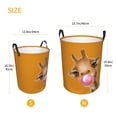 thumbnail image 5 of Fotbe Funny Giraffe Blowing Bubble Laundry Basket with Handles, Waterproof Large Laundry Hamper, Wash Bag for Corner Dorm, Rolling Laundry Basket with Handles-Medium, 5 of 8