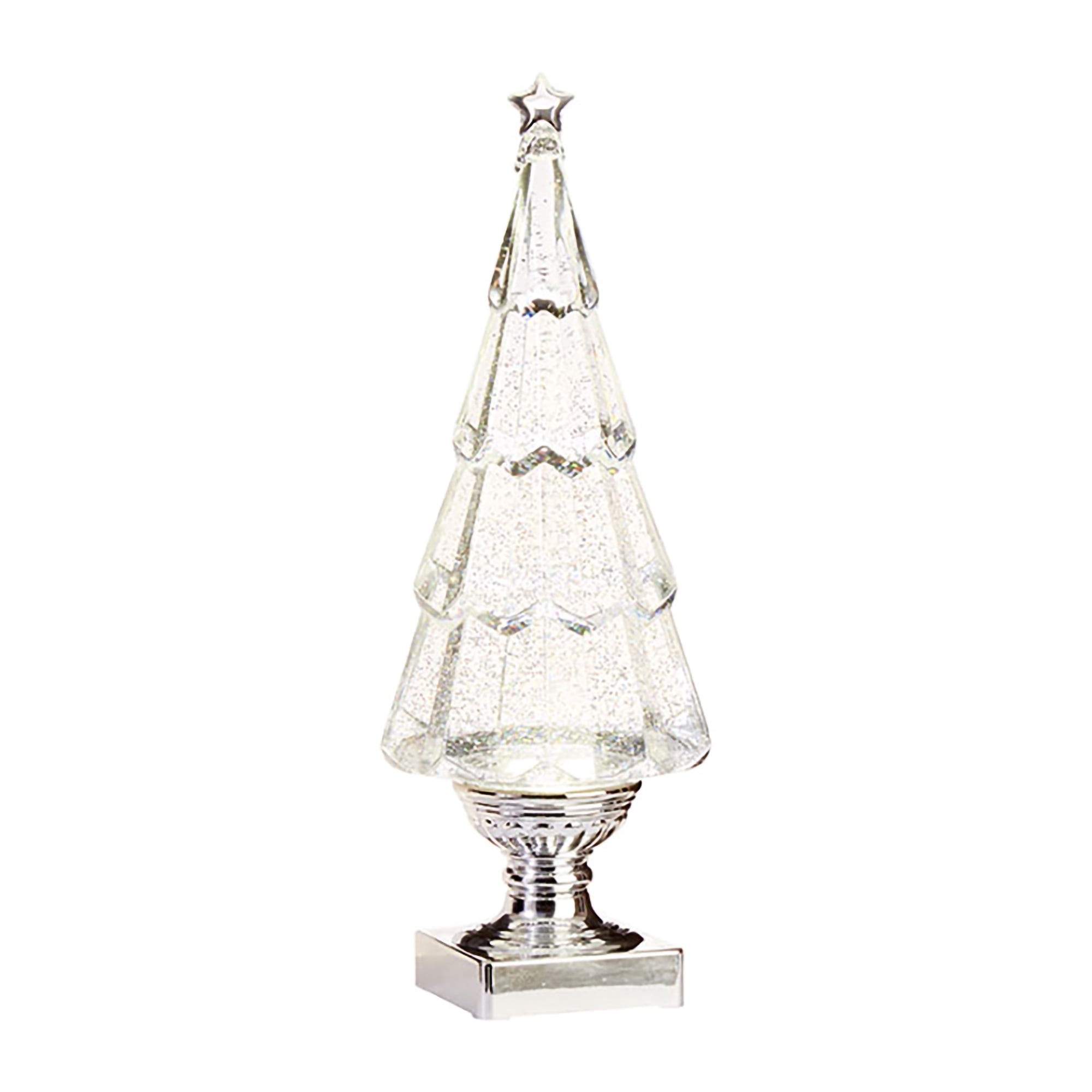 Icy Clear Lighted Christmas Tree 13.75 inch Acrylic Decorative Tabletop