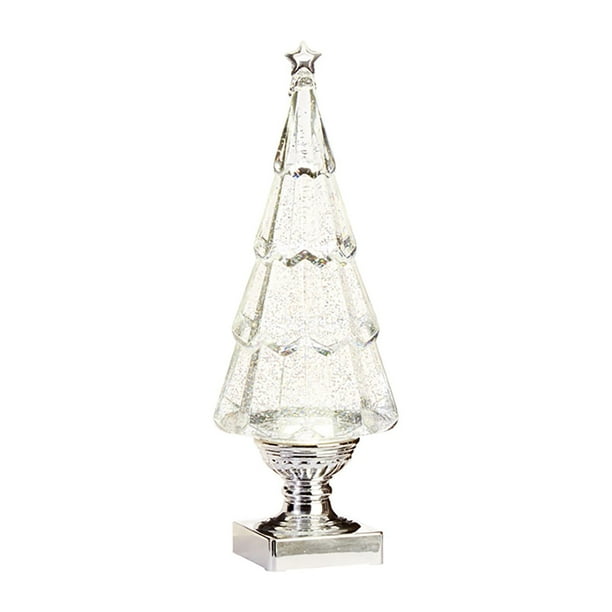 Icy Clear Lighted Christmas Tree 13.75 inch Acrylic Decorative Tabletop