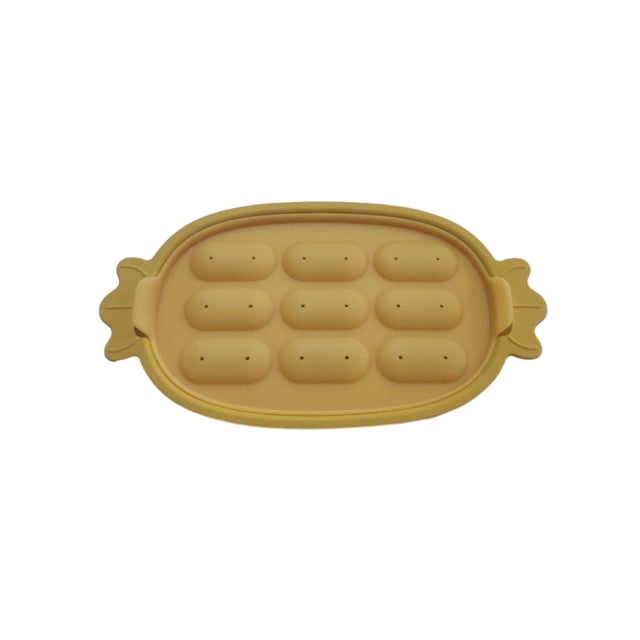 Transemion Sausage Baking Tools Food Molds Nibble Trays Homemade Container Kitchen Gadgets Freezer Storage Tray with Lid Breast Milk Puree Blue