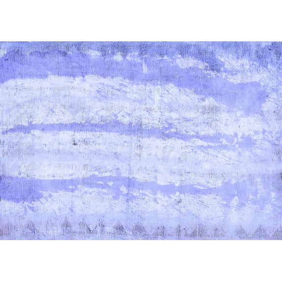 Ahgly Company Indoor Rectangle Abstract Blue Modern Area Rugs, 4' x 6'