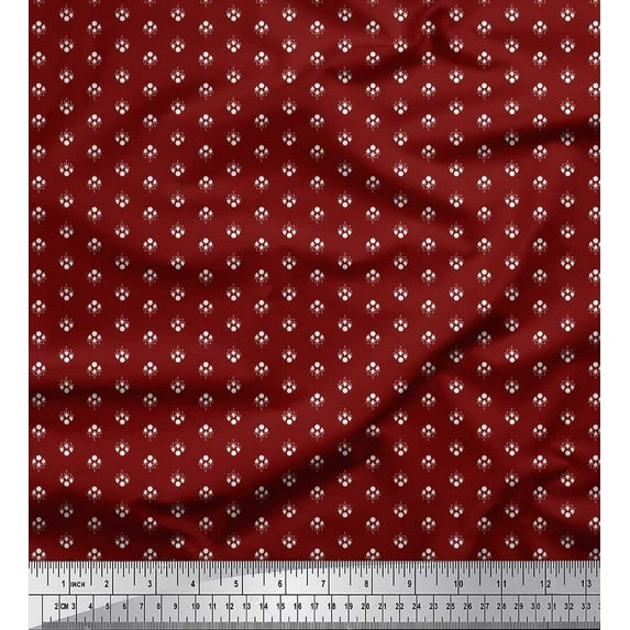 Soimoi Rayon Fabric Dot & Ikat Small Motif Shirting Decor Fabric Printed Yard 56 Inch Wide