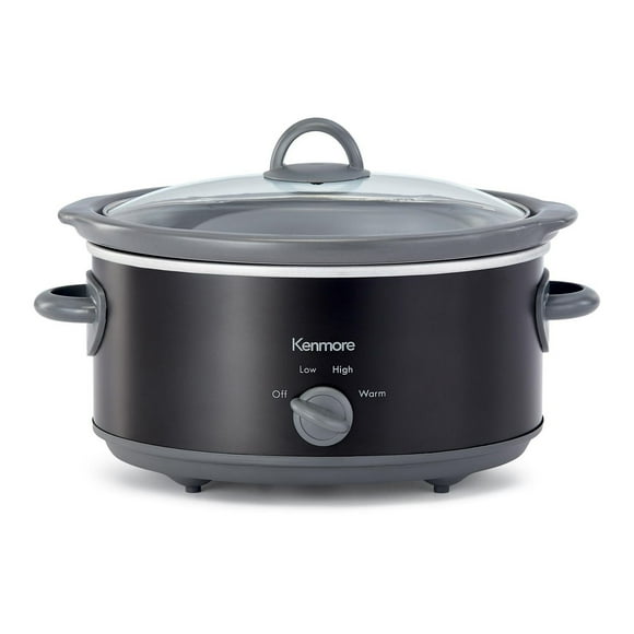 Kenmore 5 qt Slow Cooker (4.7L), Easy to Use with Dial Control, Black