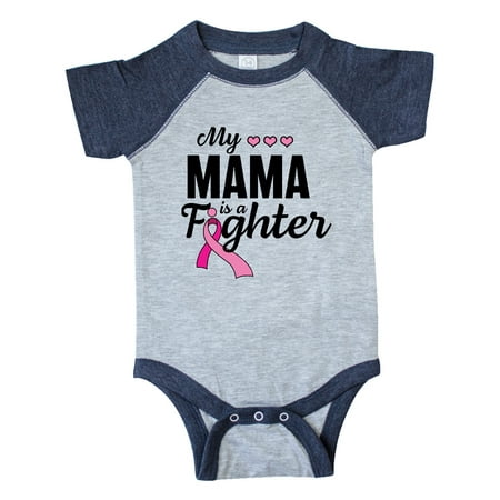 

Inktastic Breast Cancer Awareness My Mama is a Fighter Gift Baby Boy or Baby Girl Bodysuit