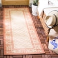 thumbnail image 2 of Safavieh Courtyard Eva Oriental Indoor/Outdoor Runner Rug, Natural/Terracotta, 2'3" x 10', 2 of 10