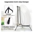 thumbnail image 4 of CHUANK Kitchen Drain Rack 2 Pack Improved Anti Slip Plate Stands for Display 8 Inch Plate Holder Display Stand Picture Frame Holder Stand Black Easel Stands for Photo Decorative Plate Tab, 4 of 7