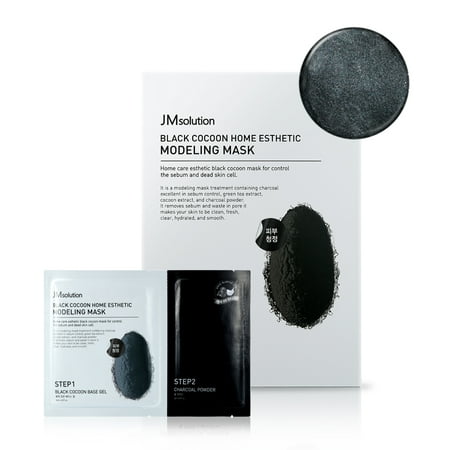 JMsolution Black Cocoon Home Aesthetic Modeling Mask, Step1 : 50g /Step2 : 5g,