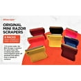 thumbnail image 3 of Original Mini Scraper – 8 Pack | Safe Plastic Razor Blade Scraper for Stickers, Labels, Paint, Adhesive, Glass, Auto, Kitchen & Craft Use | USA‑Made, High‑Visibility Colors, 3 of 4