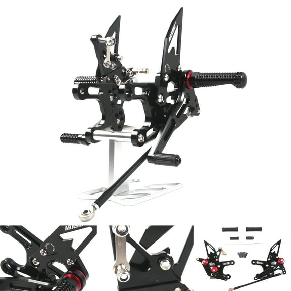Arashi(Version 2.0) Adjustable Rearsets for Kawasaki Ninja ZX10R 2008 2009 2010 Motorcycle Accessories Foot Pegs Footrest Rear Sets ZX-10R Black