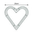 thumbnail image 4 of Heart Shaped Wreath Iron Base Creative Flower Arrangement Wreath Form Garland Green 25cm, 4 of 9