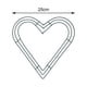 thumbnail image 4 of Marco de corona en forma de corazón, corona de hierro, artesanía duradera, corona de flores, anillos, molde de corona para el hogar y el patio trasero Verde 25cm, 4 of 8