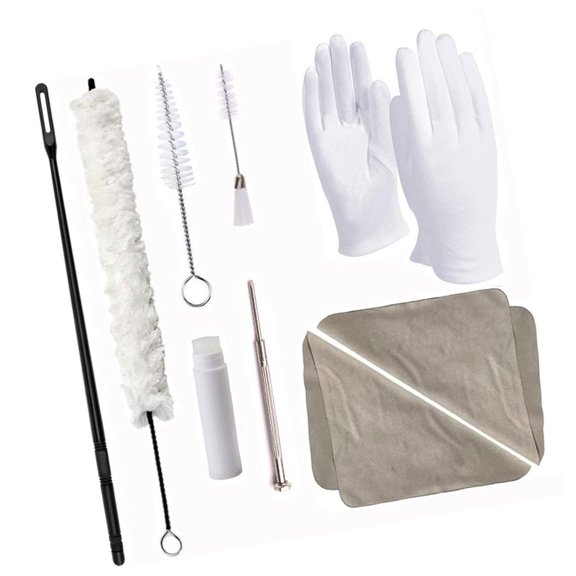 Kit de limpieza de clarinete Juego de mantenimiento de boquilla Guantes de guantes de saxo kit de cuidado de limpieza para estudiantes Músicos Player
