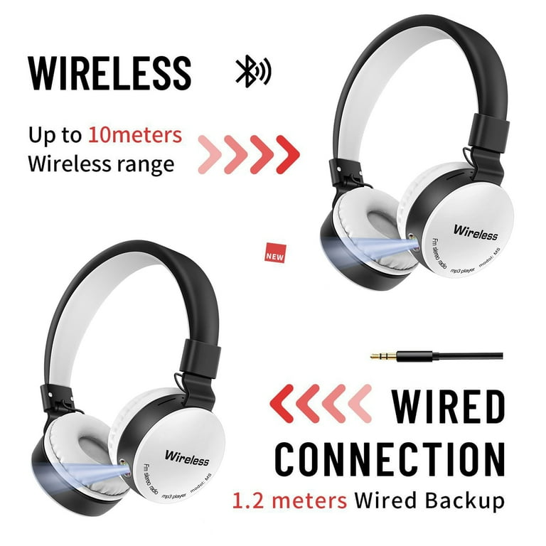 Bluetooth Earphones Headphones Over Ear Wireless Over The Head