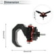 thumbnail image 4 of Gancho colgante ajustable para motocicleta, gancho doble tipo cuerno, soporte para casco y equipaje para scooters y bicicletas, negro y naranja, 1 Pc, 65mm, 4 of 7