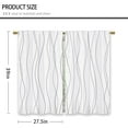 thumbnail image 2 of Grey and White Striped Kitchen Curtains Abstract Modern Small Short Cafe Window Curtains Minimalist Simple Rod Pocket Bathroom Window Drapes Treatment Tier Curtains 2 Panels (27.5x36 Inch), 2 of 6