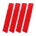 thumbnail image 1 of 4 Pcs Coussinets de Ceinture de Sécurité en Peluche Rouge pour Voiture, 1 of 7