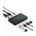 thumbnail image 4 of Commutateur USB KVM 3.0 Commutateur USB pour Clavier Souris Imprimante Mi Box 2 Pcs Port Partage 4 Pcs Appareil Hub USB, 4 of 7