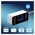 thumbnail image 2 of 8 Ports Fast Charging USB Charger QC3.0 Quick Charge Type C Smart Charger Station LCD Digital Display USB Multi-port For Phone ,Multi-Port, 2 of 6
