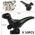 thumbnail image 3 of 10 piezas de bloques de construcción de dinosaurios World Chase Tyrannosaurus Rex Triceratops Stegosaurus figuras de acción accesorios de juguete para niños, 3 of 5