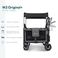 thumbnail image 3 of WONDERFOLD W2 Original+ Stroller Wagon (2 Seater) - Collapsible Wagon Stroller with Seats with 5-Point Harnesses, Easy-Access Door, and Adjustable Sun Canopy, Charcoal Gray, 3 of 5