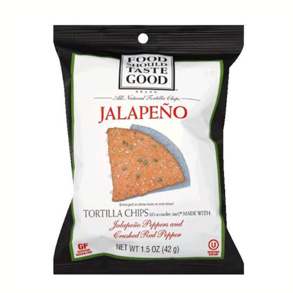Food Should Taste Good Jalapeno Tortilla Chips 1.5 oz Bags Pack of 24