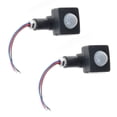 thumbnail image 1 of 2 sensores de movimiento IP65 de CA 85-265 V, interruptor PIR ajustable, luz LED ultrafina, detector de movimiento PIR para exteriores, 10 mm, color negro, 1 of 8