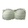 thumbnail image 2 of Women's Floral Lace Tube Top Bra Bandeau Strapless Bras Seamless Stretchy Chest Wrap, 2 of 6