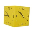 thumbnail image 4 of Reloj de pared de esquina de doble cara que no marcan el reloj de esquina cuadrada decorativa moderna y silenciosa para el dormitorio Café Shop Amarillo, 4 of 8