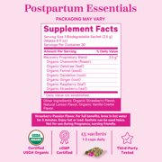 Pink Stork Postpartum Recovery Tea for Women, Chamomile, Organic Red Raspberry Leaf, 15 Sachets