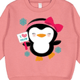 thumbnail image 3 of Inktastic Penguin Girl Snowflakes Toddler Sweatshirt, 3 of 4