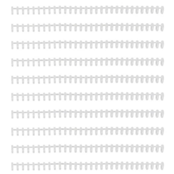 OUNONA  10 Pcs Round Hole Binding Strip Binders for School The Notebook White