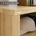 thumbnail image 6 of NEDYO Fluted 6-Drawer Dresser with 2 Open Shelves, 47.2" Wide Medium Density Fiberboard Storage Organizer, 6 of 8