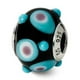 Perles de Réflexion QRS1588 Argent Sterling Noir&44; Bleu - Blanc & Rose Italien Murano Perle – image 1 sur 1