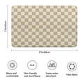 thumbnail image 3 of Beige Gray Checkerboard Checkered Pattern Bathroom Rugs Mat,Non Slip Microfiber Bathroom Rug,Rubber Backing,Soft Bathroom Mats for Bathroom Floor,Tub and Shower,17x27in(43x68cm), 3 of 5