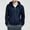 Navy, variant on Drawstring Jackets for Men Zipper Outwear Hooded Winter Warm Big and Tall Long Sleeve Mens Coats