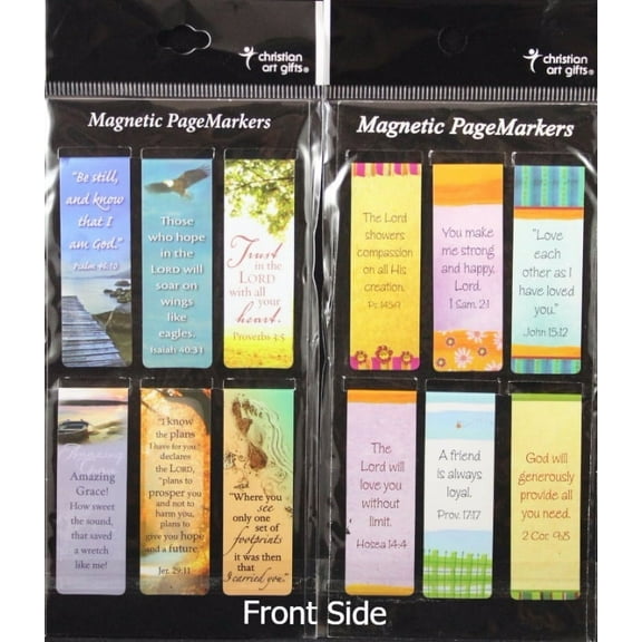 Magnetic PageMakers Bookmark, Multicolor, 12 Count, 2 Pack