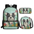thumbnail image 2 of KUIFORTI Insulated Lunch Box Laptop Backpack Pencil Case 3 Pack Cooler Bag Messenger Bag Accessories, Border Collie Print, 2 of 7