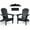 Black, variant on Harmie Outdoor Lounge Chair PREMIUM HEMLOCK WOOD HALF PRE ASSEMBLED Patio And Garden Users Gray