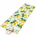 thumbnail image 2 of Lemon Washable Runner Rugs 2'x6', Oil Painting Country Lemon Leaf Beige Low Pile Throw Entryway Rug Non-Slip Sturdy Edge Binding Carpet for Indoor Bedside Entrance Bedside, 2 of 9